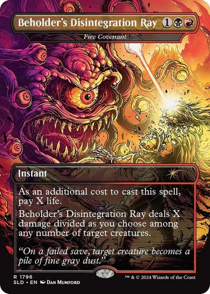 Beholder's Disintegration Ray - Fire Covenant, Secret Lair Drop Series 1796