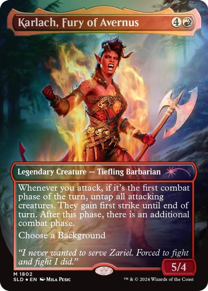Karlach, Fury of Avernus (Rainbow Foil), Secret Lair Drop Series 1802
