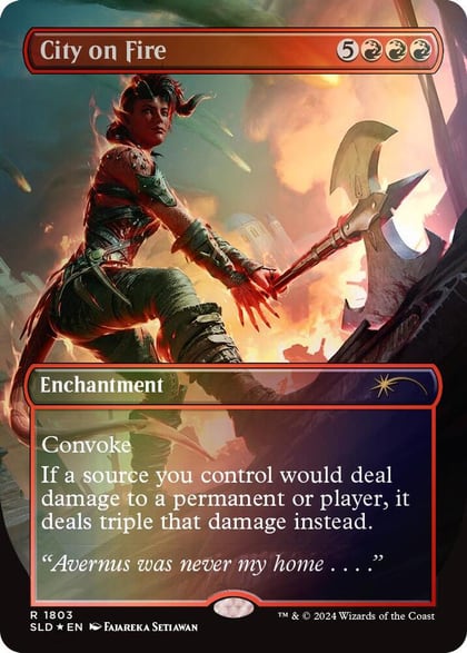City on Fire (Rainbow Foil), Secret Lair Drop Series 1803