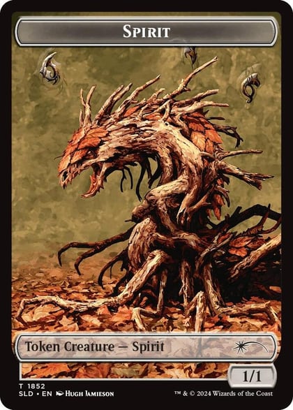 Spirit (SLD) // Clue (CMM) Double-Sided Token, Secret Lair Drop Series 1852 // 40