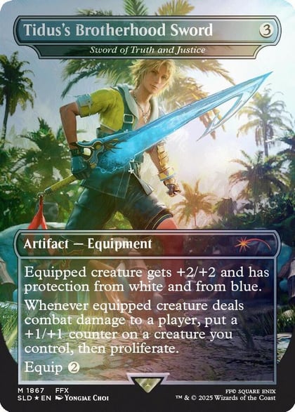 Tidus's Brotherhood Sword - Sword of Truth and Justice (Rainbow Foil), Secret Lair Drop Series 1867