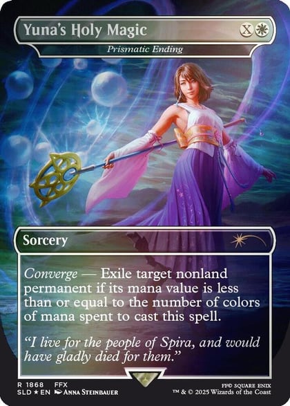Yuna's Holy Magic - Prismatic Ending (Rainbow Foil), Secret Lair Drop Series 1868