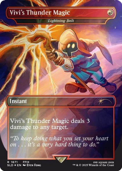 Vivi's Thunder Magic - Lightning Bolt (Rainbow Foil), Secret Lair Drop Series 1871