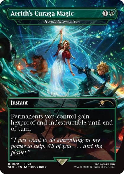 Aerith's Curaga Magic - Heroic Intervention, Secret Lair Drop Series 1872