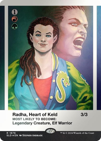 Radha, Heart of Keld (Rainbow Foil), Secret Lair Drop Series 1876