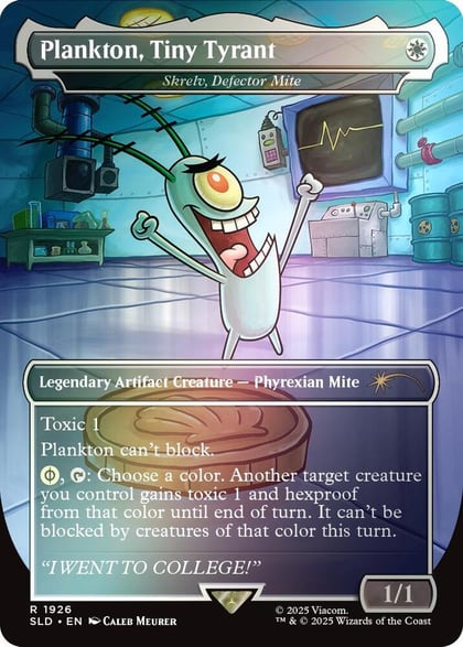Plankton, Tiny Tyrant - Skrelv, Defector Mite (Rainbow Foil), Secret Lair Drop Series 1926