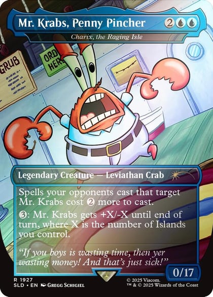 Mr. Krabs, Penny Pincher - Charix, the Raging Isle (Rainbow Foil), Secret Lair Drop Series 1927