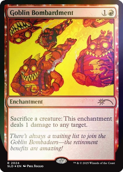Goblin Bombardment (2024) (Rainbow Foil), Secret Lair Drop Series 2024