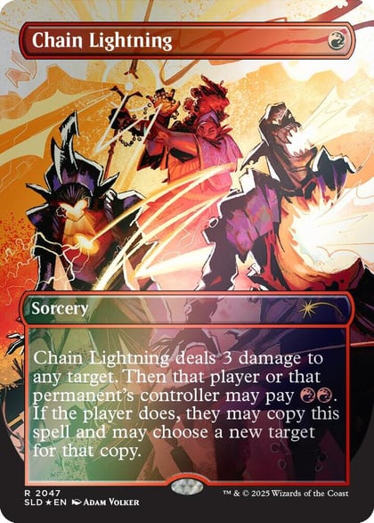 Chain Lightning (2047) (Rainbow Foil), Secret Lair Drop Series 2047
