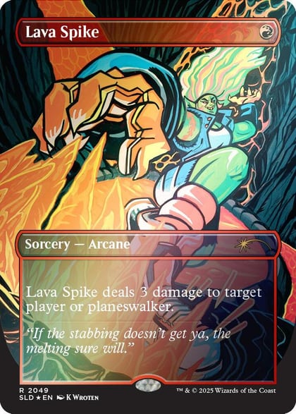 Lava Spike (2049) (Rainbow Foil), Secret Lair Drop Series 2049