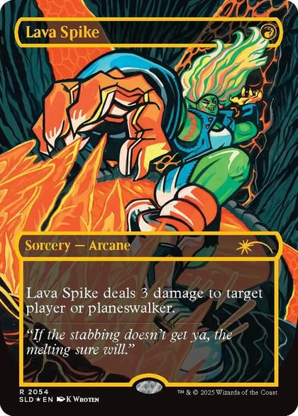Lava Spike (2054) (Raised Foil), Secret Lair Drop Series 2054