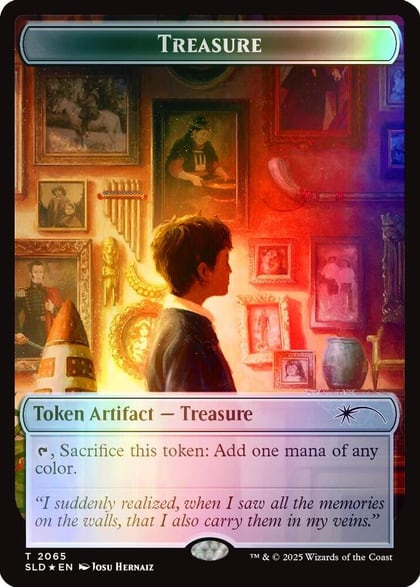 Treasure Token (2065) (Rainbow Foil), Secret Lair Drop Series 2065