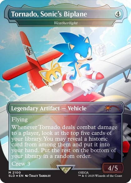 Tornado, Sonic's Biplane - Weatherlight (Rainbow Foil), Secret Lair Drop Series 2100
