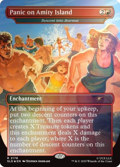 Panic on Amity Island - Descent into Avernus (Rainbow Foil), Secret Lair Drop Series 2176