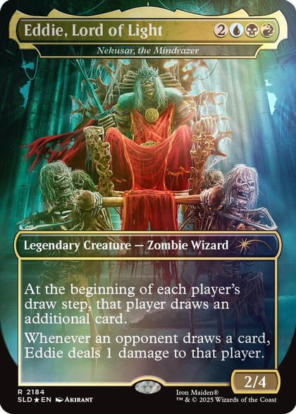Eddie, Lord of Light - Nekusar, the Mindrazer (Rainbow Foil), Secret Lair Drop Series 2184