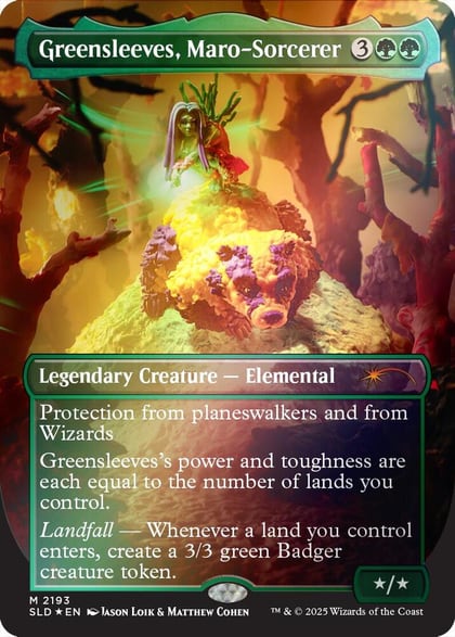 Greensleeves, Maro-Sorcerer (Rainbow Foil), Secret Lair Drop Series 2193