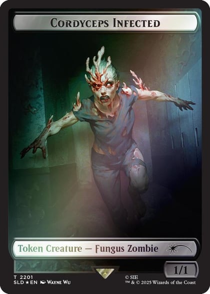 Cordyceps Infected Token (2201) (Rainbow Foil), Secret Lair Drop Series 2201