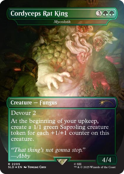 Cordyceps Rat King - Mycoloth (Rainbow Foil), Secret Lair Drop Series 2205