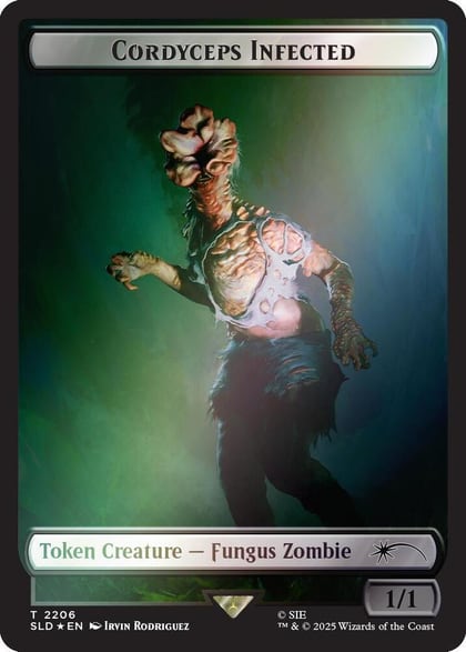 Cordyceps Infected Token (2206) (Rainbow Foil), Secret Lair Drop Series 2206