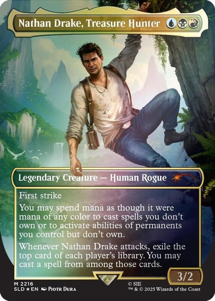 Nathan Drake, Treasure Hunter (Rainbow Foil), Secret Lair Drop Series 2216