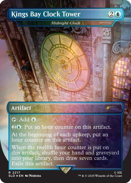 Kings Bay Clock Tower - Midnight Clock (Rainbow Foil), Secret Lair Drop Series 2217