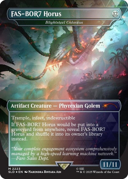 FAS-BOR7 Horus - Blightsteel Colossus (Rainbow Foil), Secret Lair Drop Series 2223