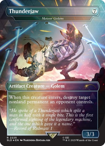 Thunderjaw - Meteor Golem (Rainbow Foil), Secret Lair Drop Series 2225