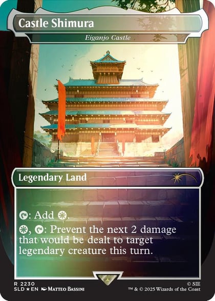 Castle Shimura - Eiganjo Castle (Rainbow Foil), Secret Lair Drop Series 2230
