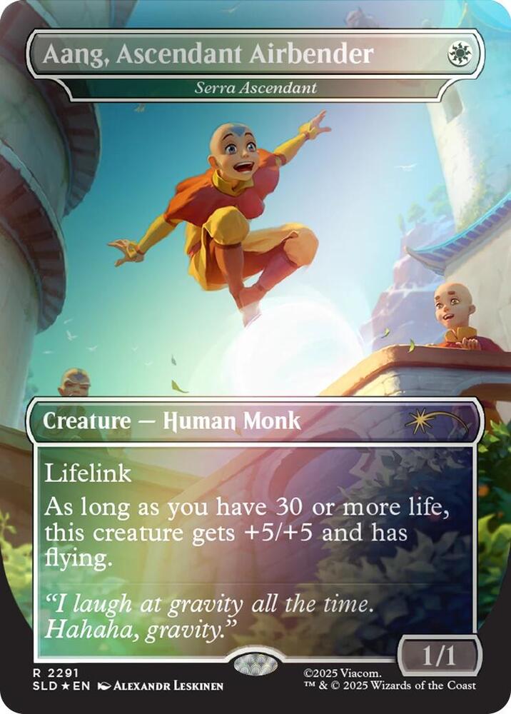 Aang, Ascendant Airbender - Serra Ascendant (Rainbow Foil), Secret Lair Drop Series 2291