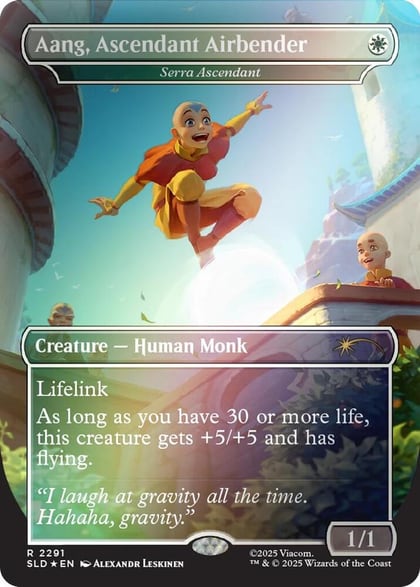 Aang, Ascendant Airbender - Serra Ascendant (Rainbow Foil), Secret Lair Drop Series 2291