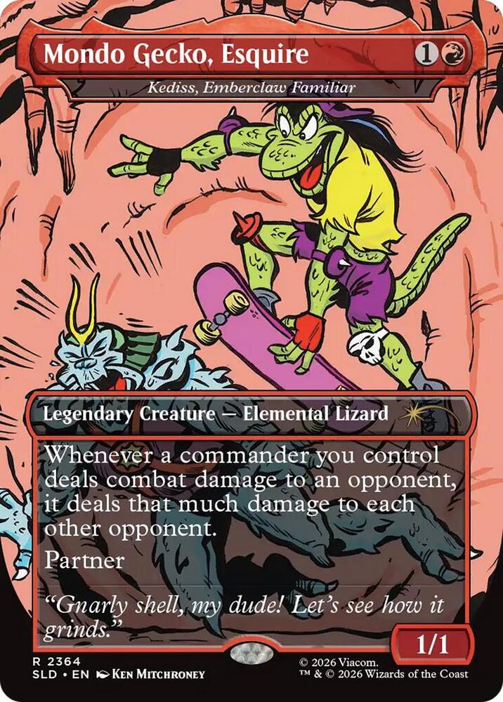 Mondo Gecko, Esquire - Kediss, Emberclaw Familiar, Secret Lair Drop Series 2364