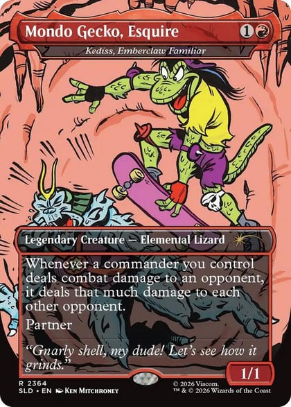 Mondo Gecko, Esquire - Kediss, Emberclaw Familiar, Secret Lair Drop Series 2364