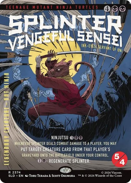 Splinter, Vengeful Sensei - Ink-Eyes, Servant of Oni, Secret Lair Drop Series 2374