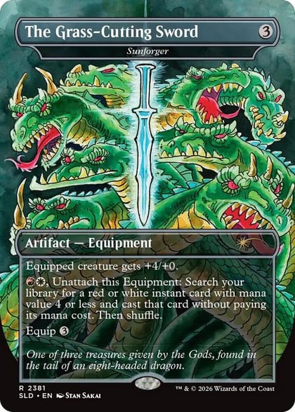 The Grass-Cutting Sword - Sunforger, Secret Lair Drop Series 2381