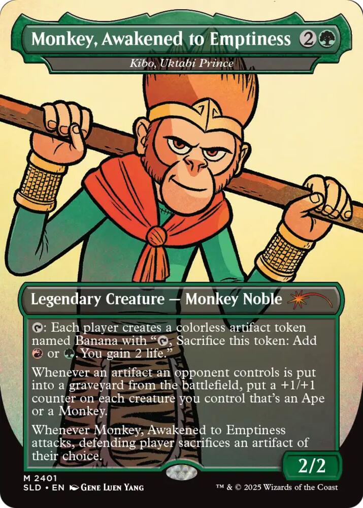 Monkey, Awakened to Emptiness - Kibo, Uktabi Prince, Secret Lair Drop Series 2401