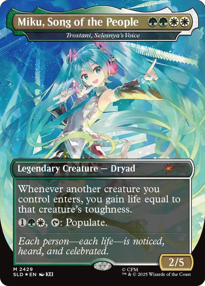 Miku, Song of the People - Trostani, Selesnya's Voice, Secret Lair Drop Series 2429