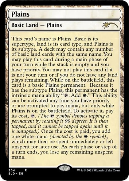 Plains (254) (Full-Text Lands), Secret Lair Drop Series 254