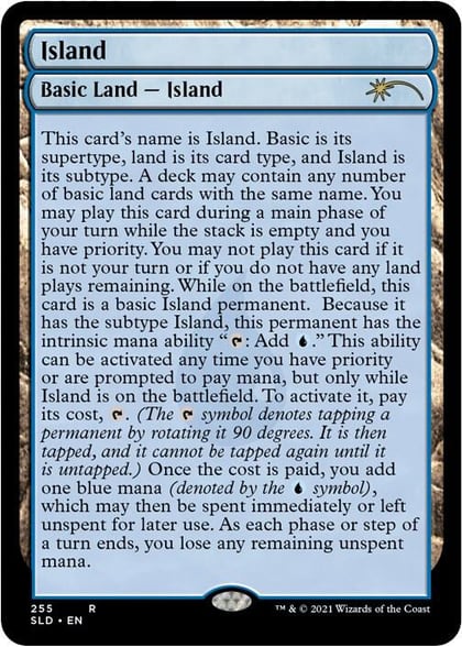 Island (255) (Full-Text Lands), Secret Lair Drop Series 255