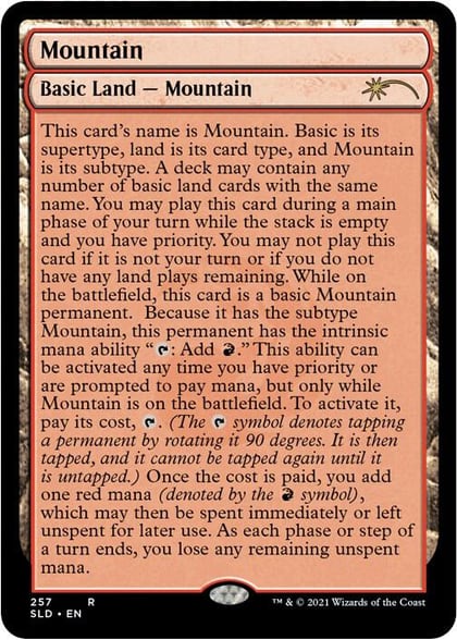 Mountain (257) (Full-Text Lands), Secret Lair Drop Series 257