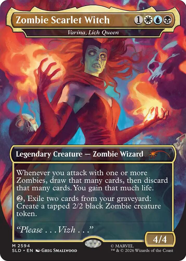 Zombie Scarlet Witch - Varina, Lich Queen, Secret Lair Drop Series 2594