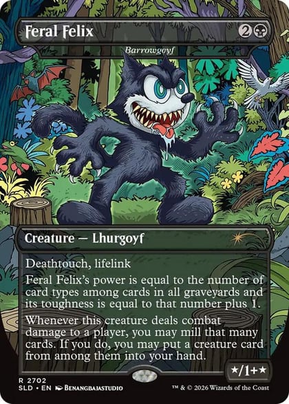 Feral Felix  - Barrowgoyf, Secret Lair Drop Series 2702