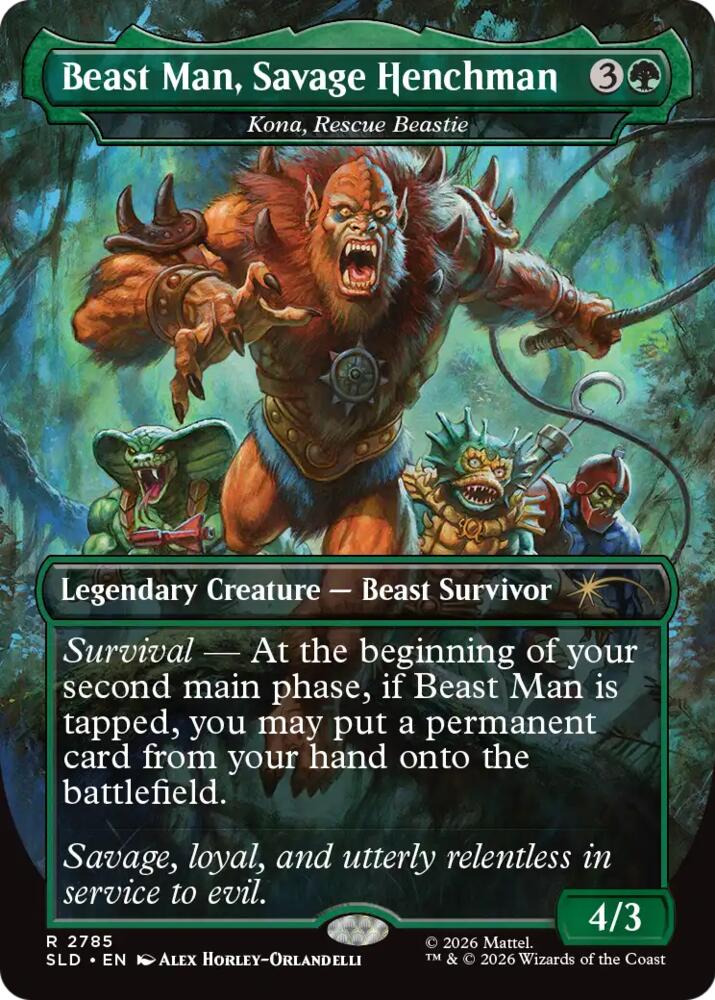 Beast Man, Savage Henchman - Kona, Rescue Beastie, Secret Lair Drop Series 2785