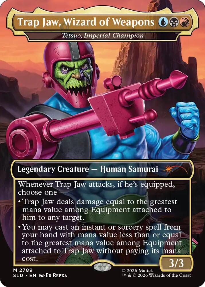 Trap Jaw, Wizard of Weapons - Tetsuo, Imperial Champion, Secret Lair Drop Series 2789