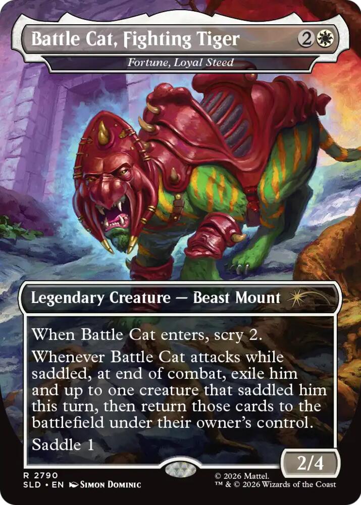 Battle Cat, Fighting Tiger - Fortune, Loyal Steed, Secret Lair Drop Series 2790