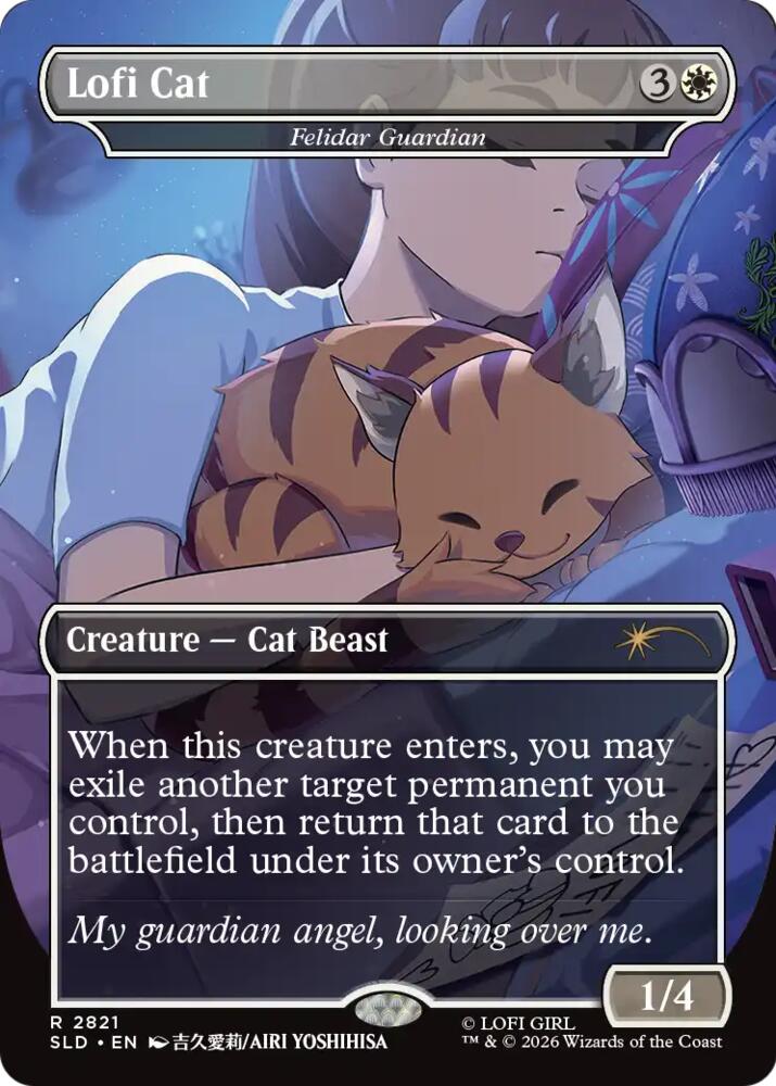 Lofi Cat - Felidar Guardian, Secret Lair Drop Series 2821