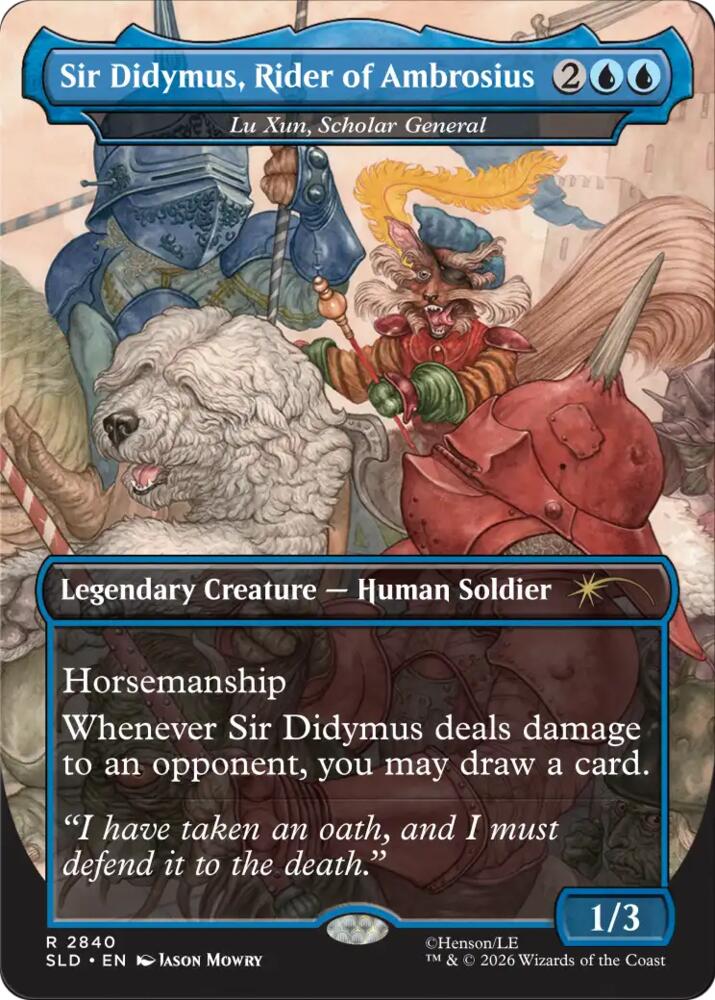 Sir Didymus, Rider of Ambrosius - Lu Xun, Scholar General, Secret Lair Drop Series 2840