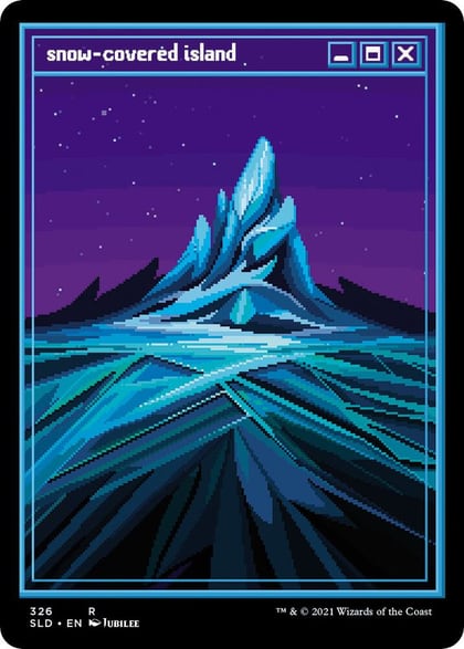 Snow-Covered Island (PixelSnowLands.jpg), Secret Lair Drop Series 326