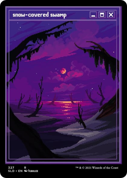 Snow-Covered Swamp (PixelSnowLands.jpg), Secret Lair Drop Series 327