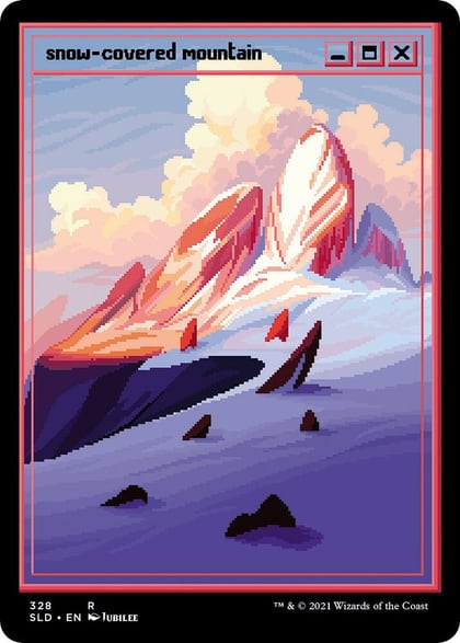 Snow-Covered Mountain (PixelSnowLands.jpg), Secret Lair Drop Series 328