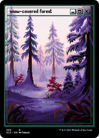 Snow-Covered Forest (PixelSnowLands.jpg), Secret Lair Drop Series 329